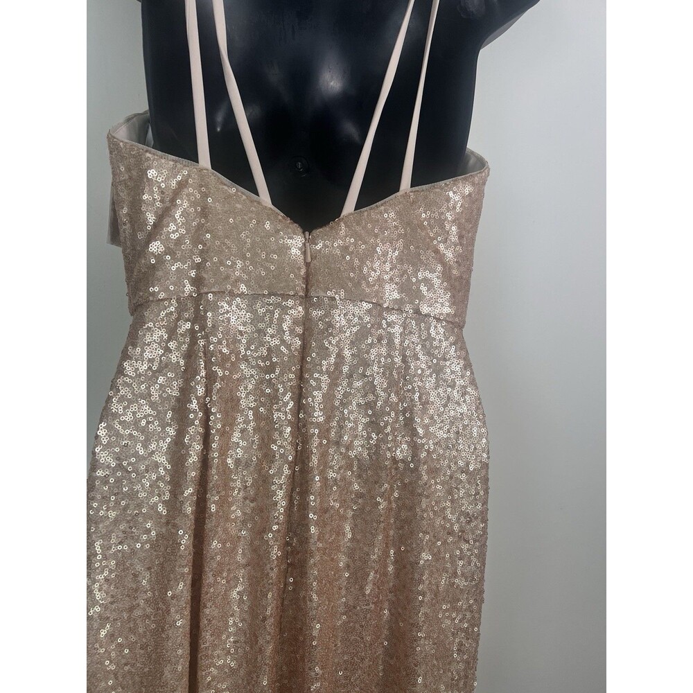 Dessy Collection NEW Size 4 Elle 3010 Sequin Rose Gold Gown Dress $284 - Picture 16 of 16